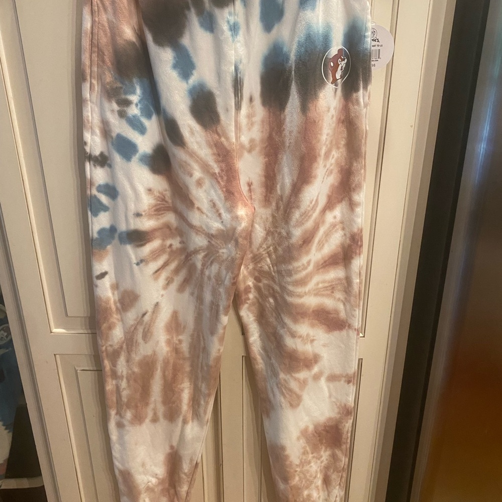 Multicolor Tie-Dye Joggers with Emblem NWOT